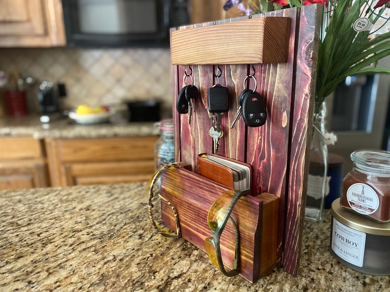 Rustic Country Farmhouse Letter and Key Rack - Etsy