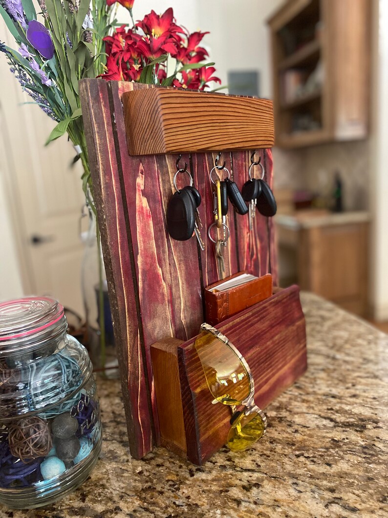 Rustic Country Farmhouse Letter and Key Rack - Etsy