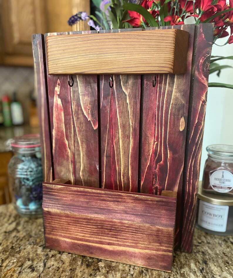 Rustic Country Farmhouse Letter and Key Rack - Etsy