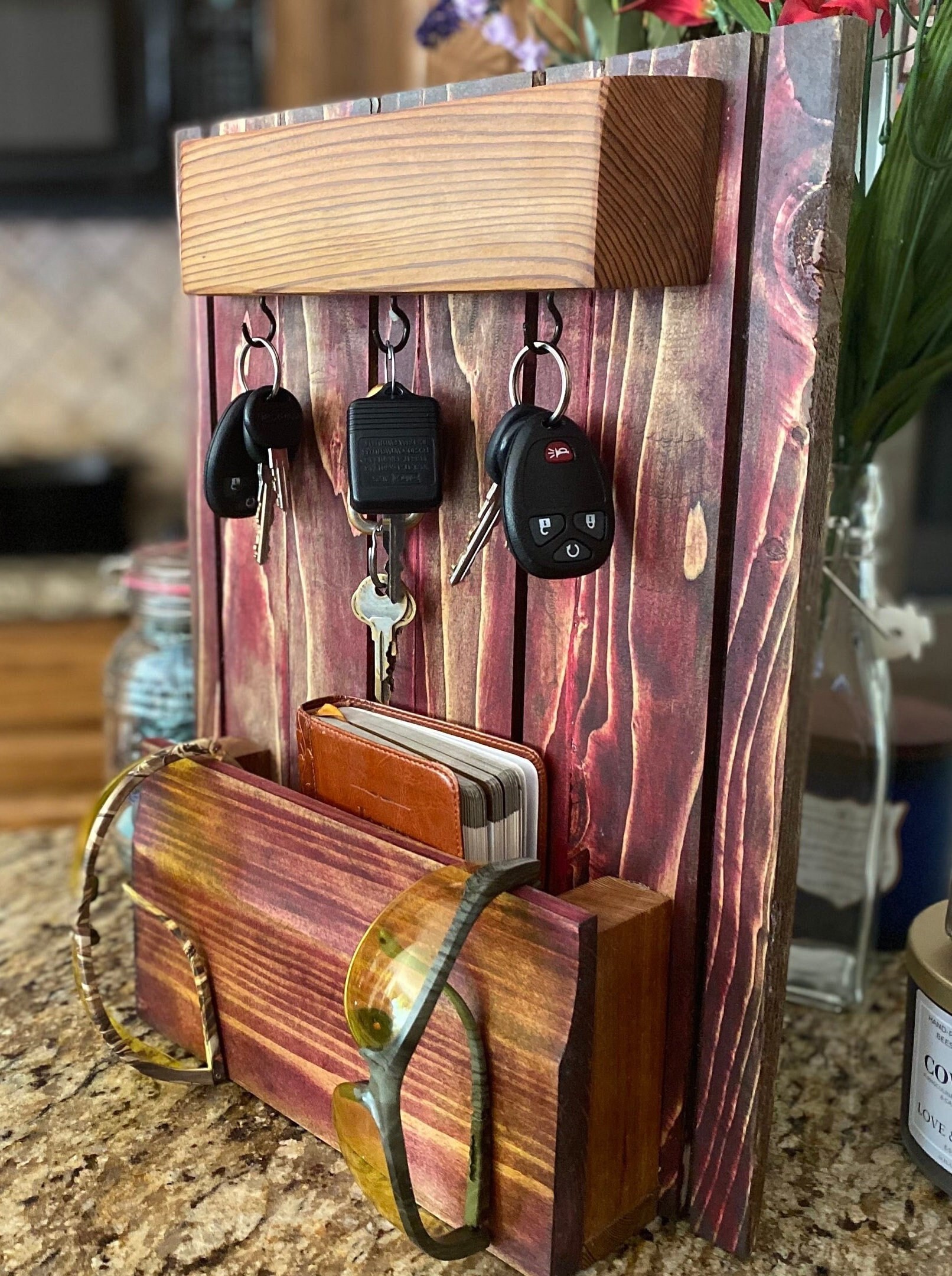 Rustic Country Farmhouse Letter and Key Rack - Etsy