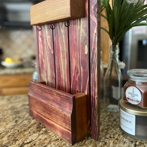 Rustic Country Farmhouse Letter and Key Rack - Etsy