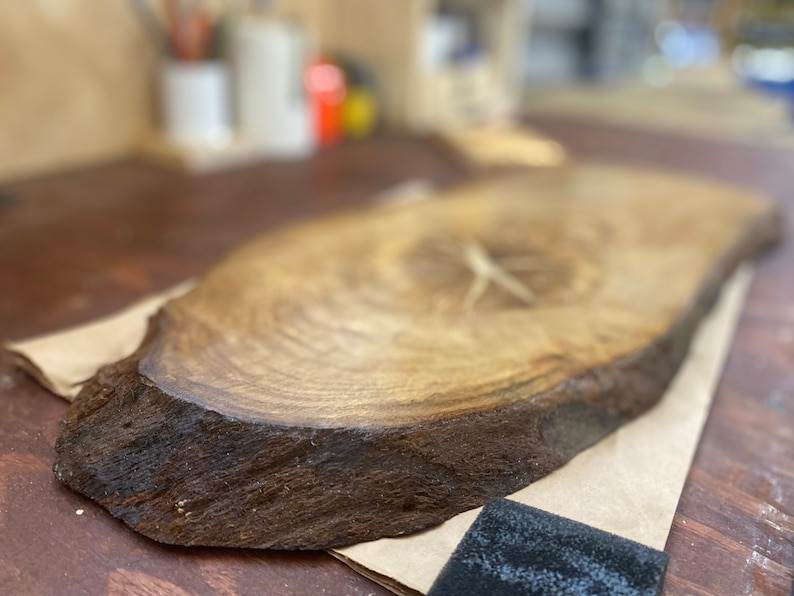 Live Edge Post Oak Slab Centerpieces Etsy