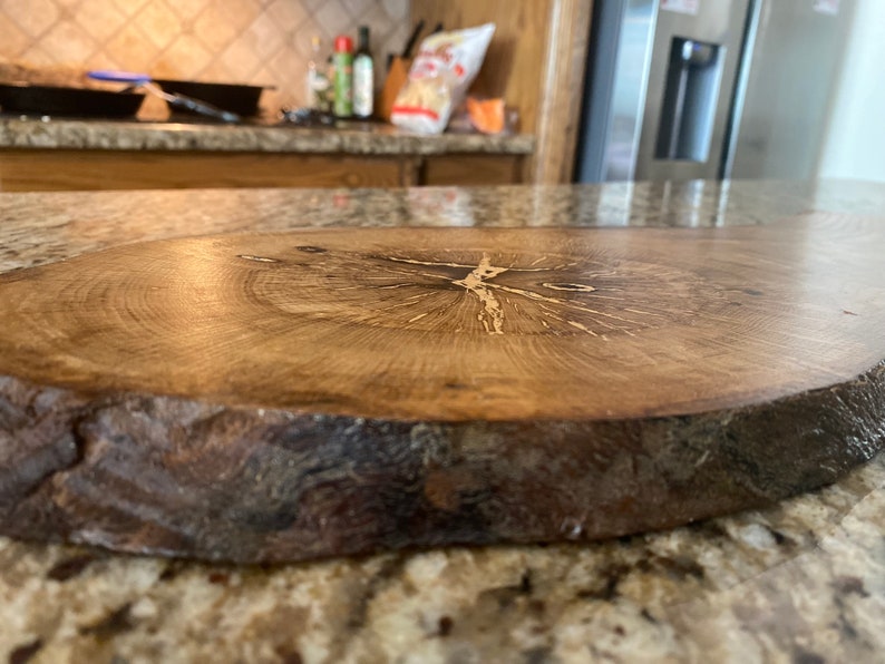 Live Edge Post Oak Slab Centerpieces Etsy