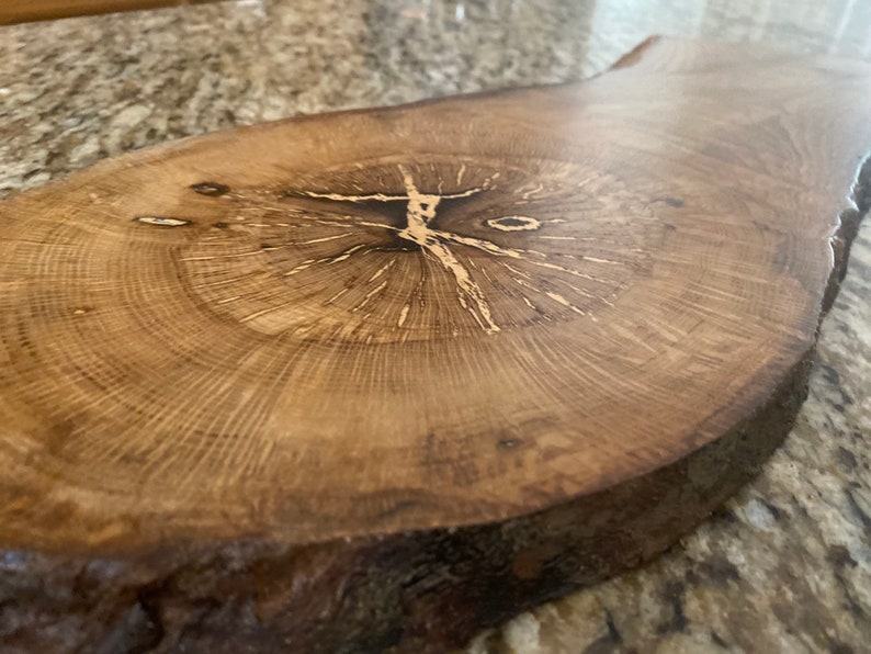 Live Edge Post Oak Slab Centerpieces Etsy