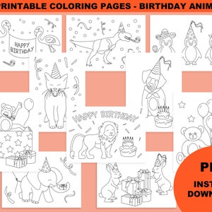 Coloriage animaux animaux animaux、jeux imprimable anniversaire animaux、cahier d'activité anniversaire animaux、coloriage à imprimer enfant