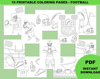Coloriage football US, téléchargement instantané, coloriage à imprimer, coloriage super bowl, livre de coloriage pdf, pour enfants, foot US