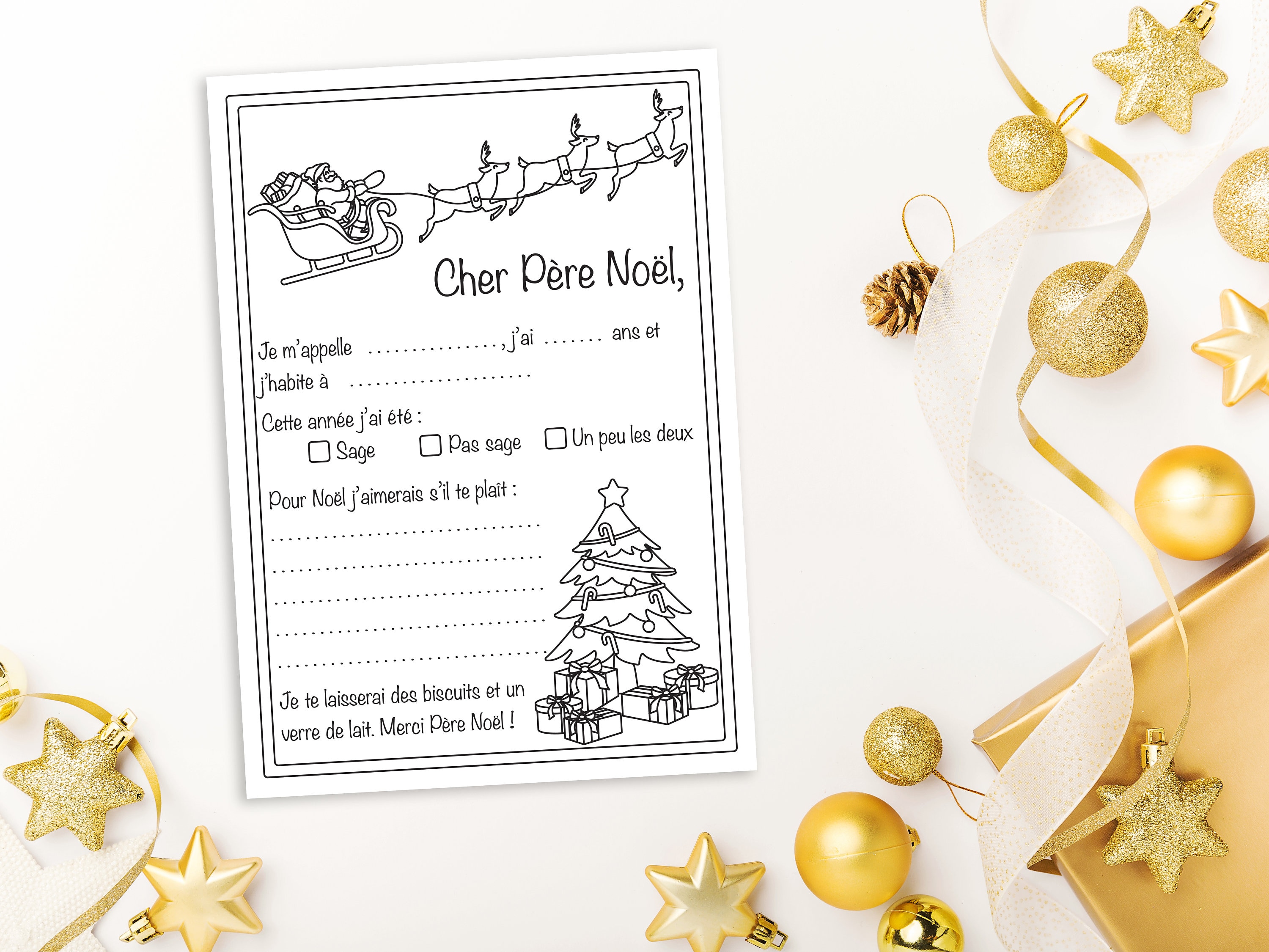 Liste De Lettre Au Pere Noel à Imprimer Et Colorier Lettre Père Noël à Imprimer, Liste De Souhaits Noël, Coloriage Père