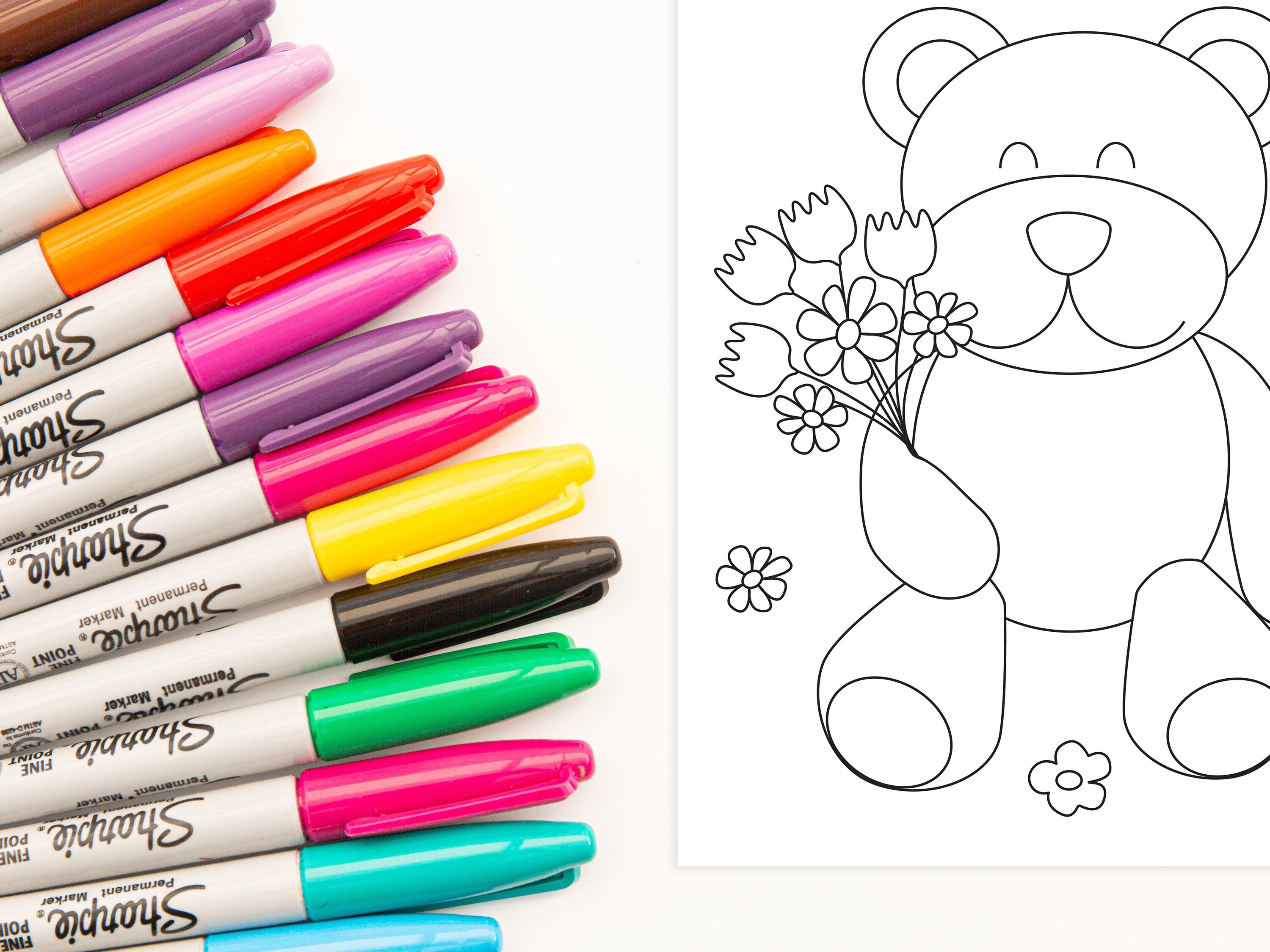 Teddy Bear Coloring Book Pdf, Coloring Pages Printable, Coloring Pages for Kids and Toddlers ...