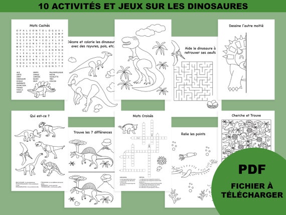 Puzzle - Puzzle 4 en 1 - Dinosaurus - Dino - Puzzle - Jeux - Fille