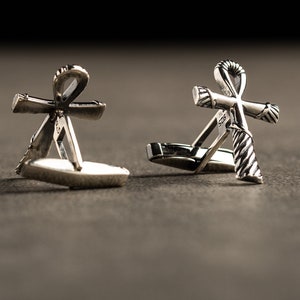 Cross Cufflinks - Personalised Engraved Initial Cufflinks - Customized Cufflinks - Groom Wedding Cufflinks - Groomsmen Gift - Wedding Gift
