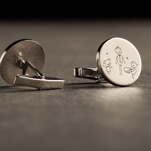 Custom Handwriting Cufflinks: Sterling Silver Personalized Keepsake