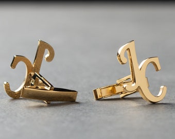 Initials Cufflinks - Personalized Cufflinks - Customized Cufflinks - Groom Wedding Cufflinks - Groomsmen Gift - Wedding Gift