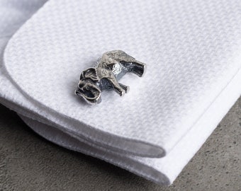 ELEPHANT CUFFLINKS - Customized Cufflinks - Groom Wedding Cufflinks - Groomsmen Gift - Wedding Gift