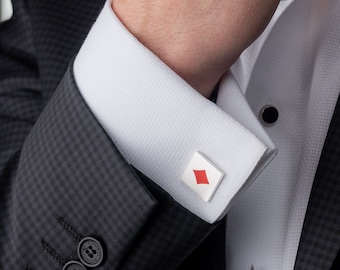 Playing Cards Cufflinks - Poker-Themed Decks of Cards Accessory - Unique Gift for Him - Stylish Men's Cufflinks