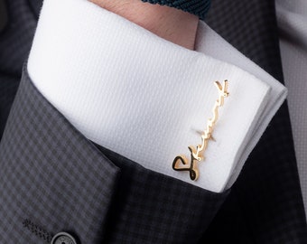 Gravierte Manschettenknöpfe - Personalisierte Hochzeits-Manschettenknöpfe - Personalisierte Bräutigam & Groomsmen Geschenke - Einzigartiges Hochzeitsgeschenk