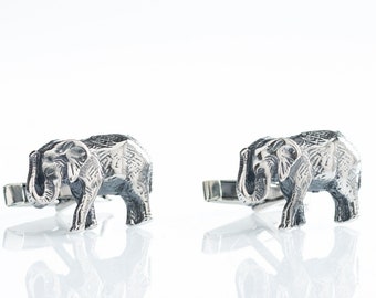 GEMELOS DE ELEFANTE - - Gemelos personalizados - Gemelos de boda del novio - Regalo de padrinos de boda - Regalo de boda