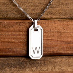 Personalized Men&#39;s Necklace - Custom Engraving - Father&#39;s Day Gift Idea - Bespoke Engraved Pendant - Customized Men&#39;s Jewelry