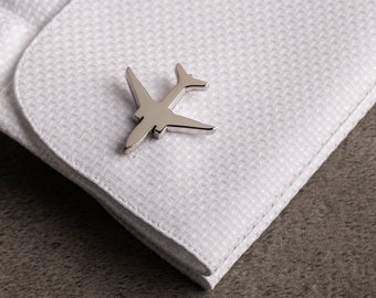Boeing 777 Cufflinks: Personalized Sterling Silver Groomsmen Gift