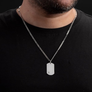 Men&#39;s Personalized Engraved Necklace - Customized Father&#39;s Day Gift - Unique Custom Jewelry for Him - Customized Name & Date Pendant