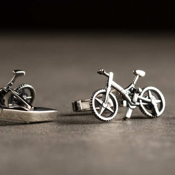 Cyclist Cufflinks - Bike cufflink - Customized Cufflinks - Groom Wedding Cufflinks - Groomsmen Gift