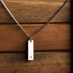 Collar personalizado grabado para hombres - Collar personalizado - Regalo personalizado para el Día del Padre - Collar grabado personalizado