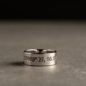 Men's Personalized Ring - Mens Ring Silver - Customizable Ring - Mens Ring Personalized - Custom Message Ring - Promise Ring