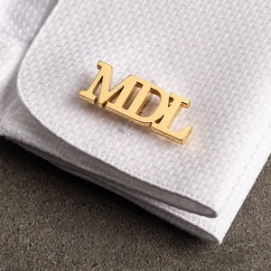 Personalized Gold Cufflinks - Personalized Name Cufflinks - Customized Cufflinks - Groom Wedding Cufflinks - Groomsmen Gift