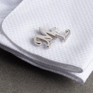 Iniciales Gemelos - Gemelos Personalizados - Gemelos Personalizados - Gemelos de Boda Novio - Regalo Padrinos - Regalo Boda