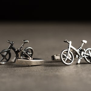 Cyclist Cufflinks Bike cufflink Customized Cufflinks Groom Wedding Cufflinks Groomsmen Gift image 2