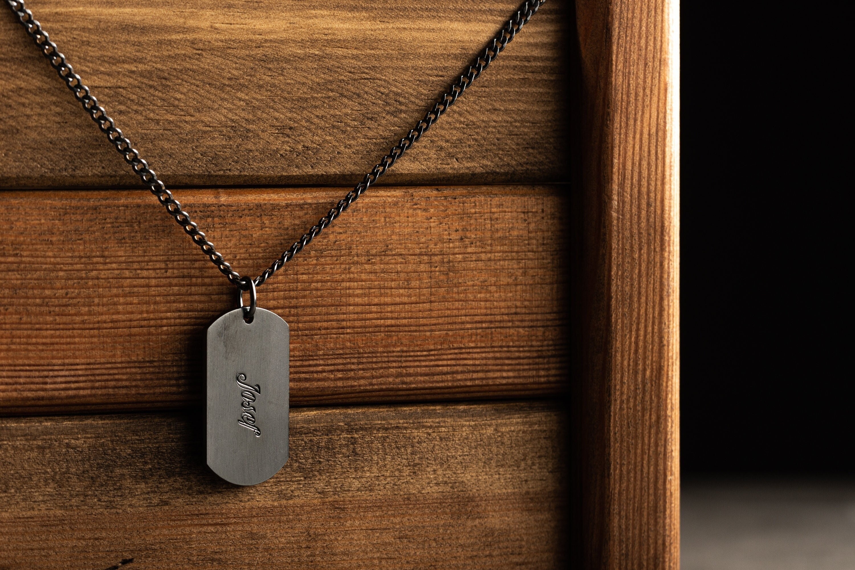 Engraved Custom Necklace for Men - Customized Necklace - Custom Fathers Day Gift - Personalized Engraved Necklace