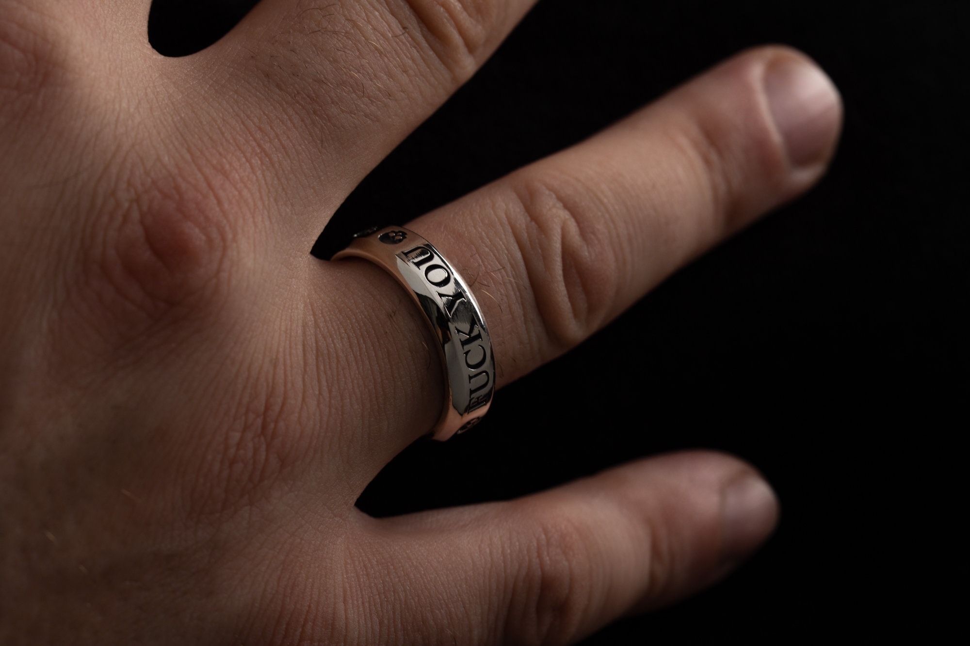 Fuck You Ring: Handmade Sterling Silver Personalized Message Ring
