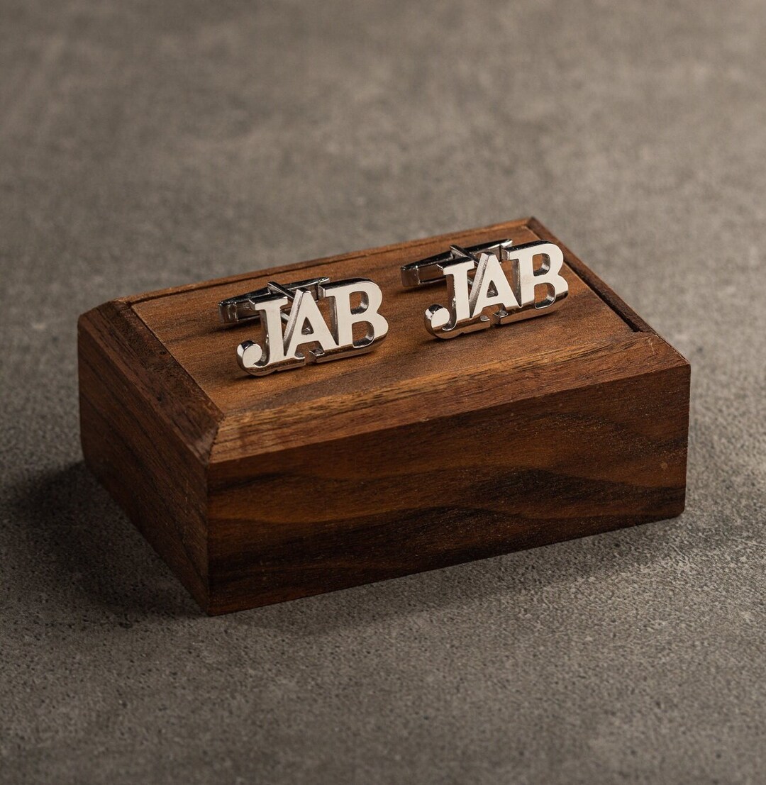 Custom Engraved Cufflinks Personalized Name Design Elegant Groomsmen Gift Wedding Accessory