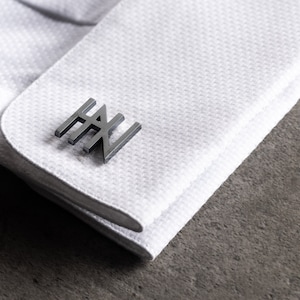 Personalized Name Cufflinks Custom Initial Cufflinks Wedding Accessories Groomsmen Gift, Monogram Cufflinks, Sterling Silver Cufflinks image 3