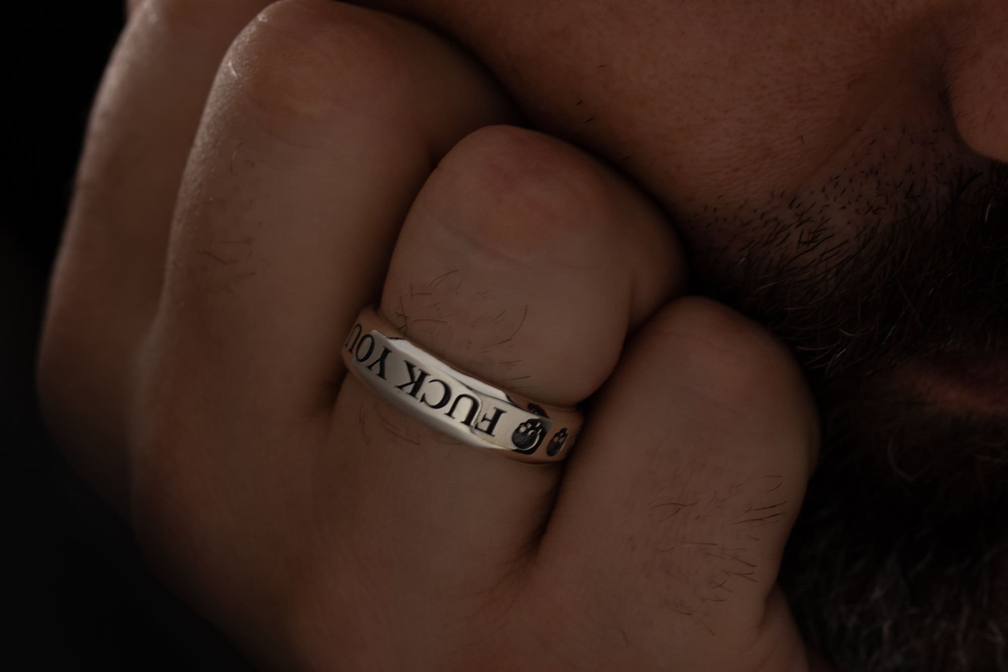 Fuck You Ring: Handmade Sterling Silver Personalized Message Ring