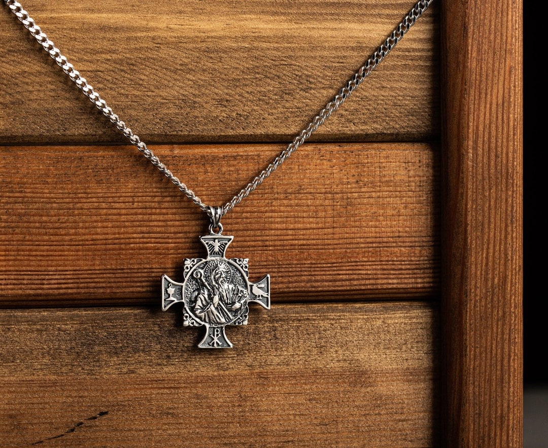 Men's Cross Necklace Customized Cross Necklace Custom - Etsy