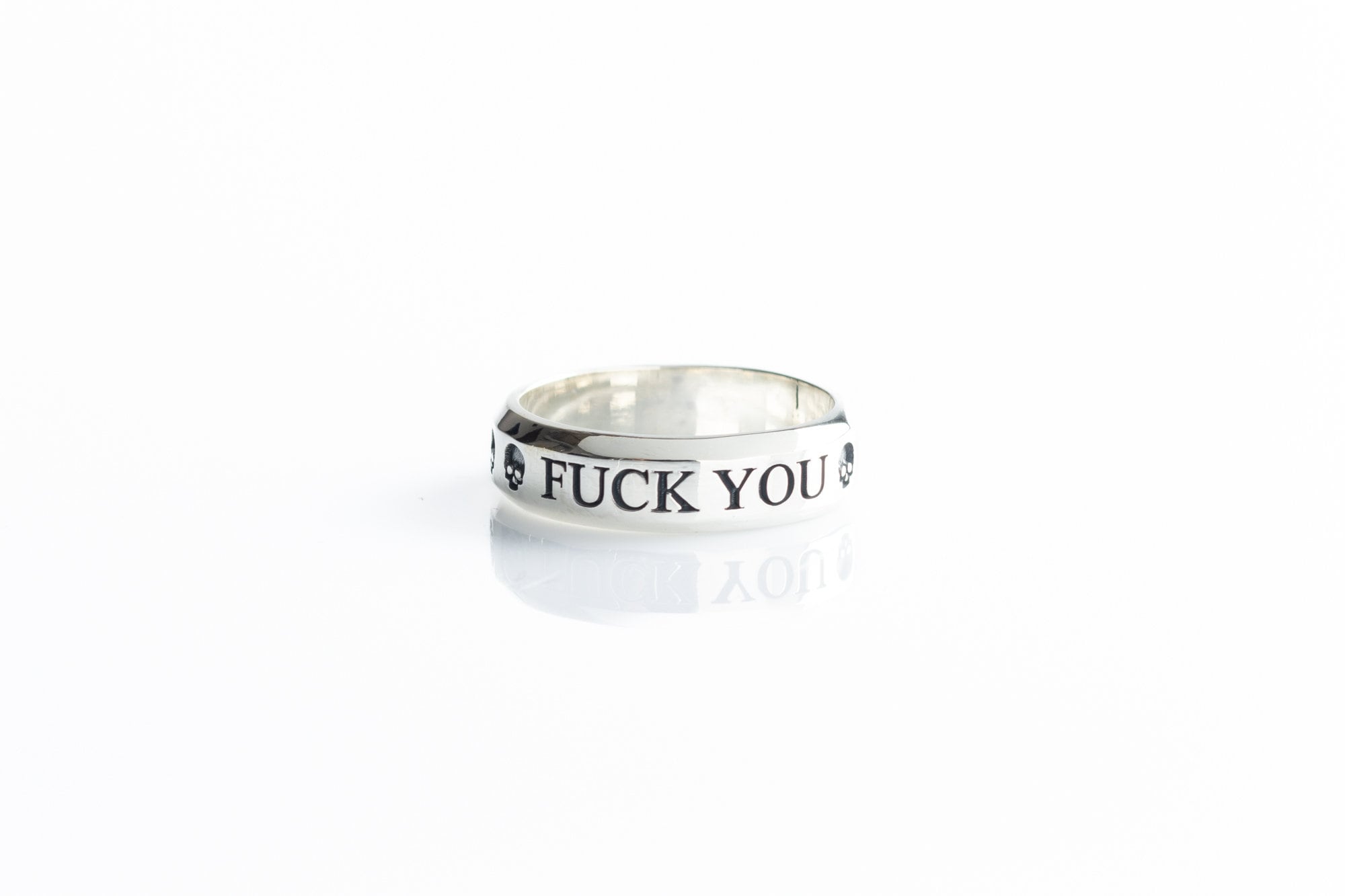 Fuck You Ring: Handmade Sterling Silver Personalized Message Ring