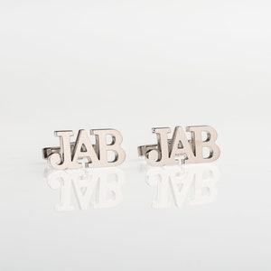 Personalized Name Cufflinks Customized Cufflinks Groom Wedding Cufflinks Groomsmen Gift Sterling Cufflinks Gold Cufflinks image 6