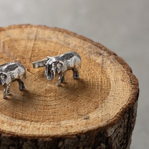 ELEPHANT CUFFLINKS Customized Cufflinks Groom Wedding Cufflinks Groomsmen Gift Wedding Gift image 3