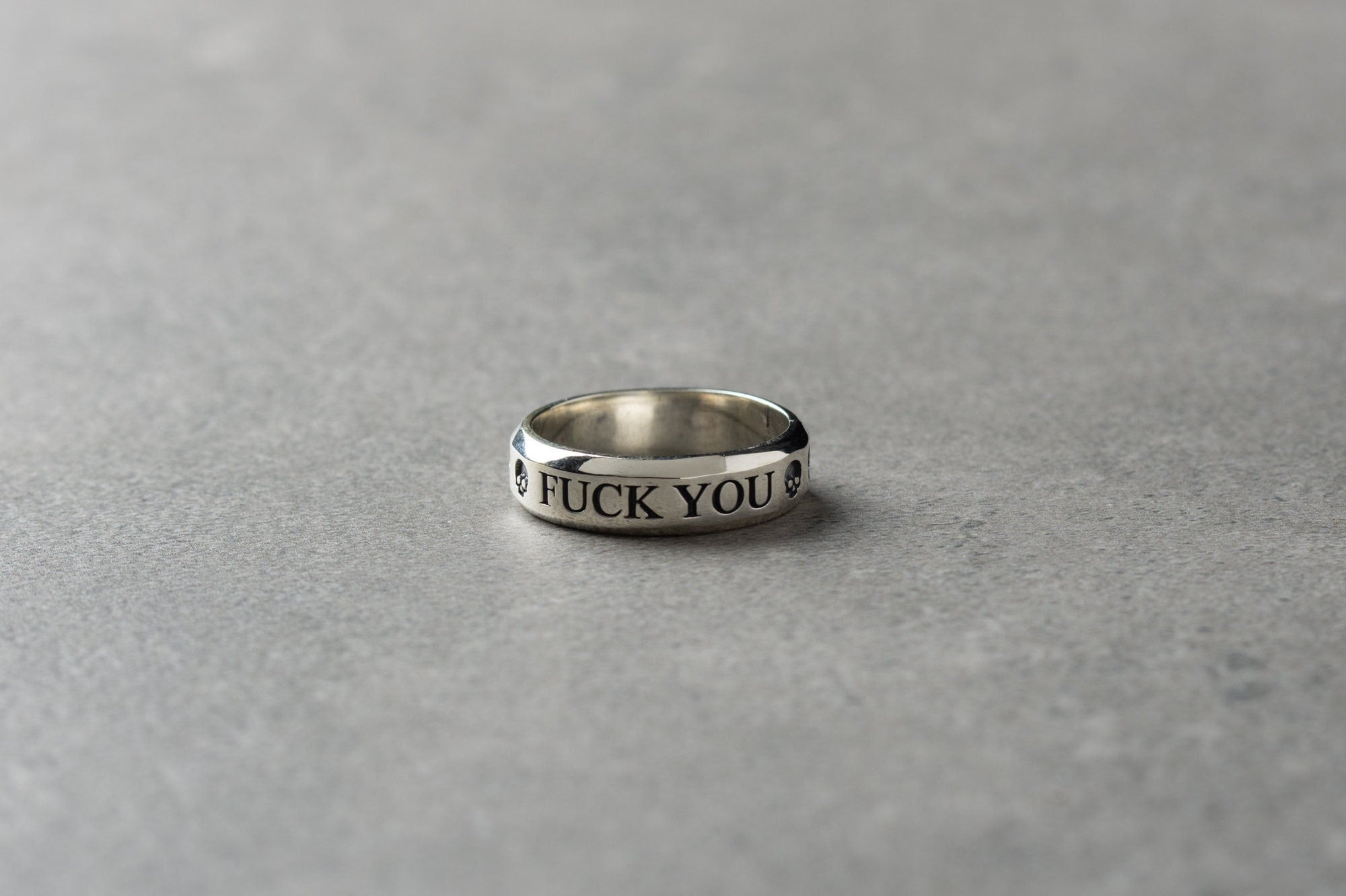 Fuck You Ring: Handmade Sterling Silver Personalized Message Ring