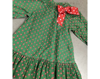 Sweet Vintage Toddler/Little Girls Pink Laced Dress W/Belt 2T 3T 4T 4 5 6 6X 