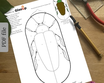 Stained Glass Insect, Stained Glass Beetle Pattern, Digital Download ...