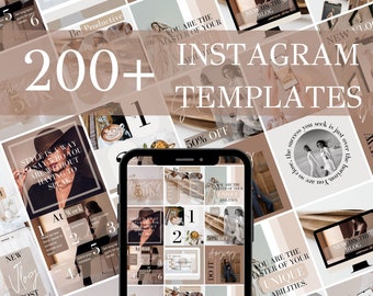 200+ Engagement Instagram Post Templates - small business - bloggers - fashion - shops - beauty - social media - affirmaties - quotes