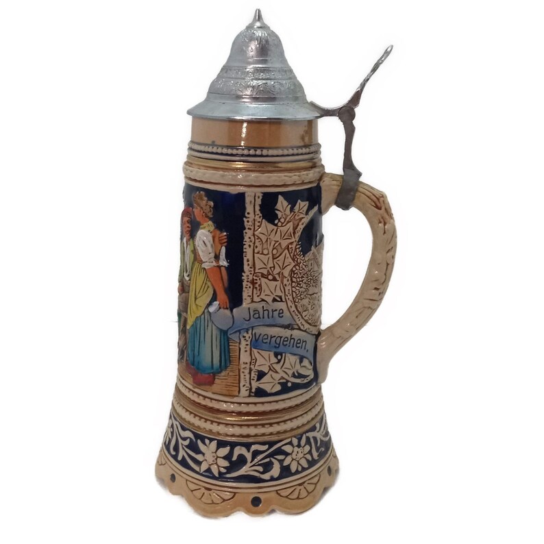 Vintage Thorens Music Box 0.5 Liter Stoneware Beer Stein Etsy