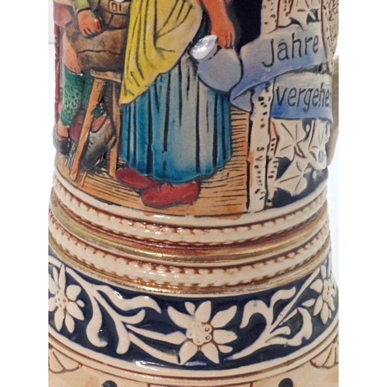 Vintage Thorens Music Box 0.5 Liter Stoneware Beer Stein Etsy