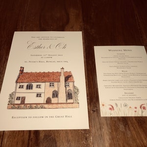 Indywidualne zaproszenia ślubne, zaproszenia ślubne, menu weselne, portrety domów, portrety nowych domów, obrazy na specjalne okazje.