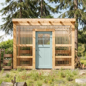Lean-To Greenhouse Building Guide 7&#39; x 10&#39;  PDF + Video Download