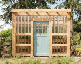 Lean-To Greenhouse Building Guide 7&#39; x 10&#39;  PDF + Video Download