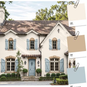 Exterior Color Palette, 6 Versions, Paint Color Palette