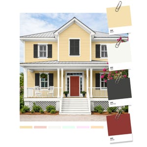 Exterior Color Palettes, Beach House Exterior Paint Color Palettes | 6 Versions