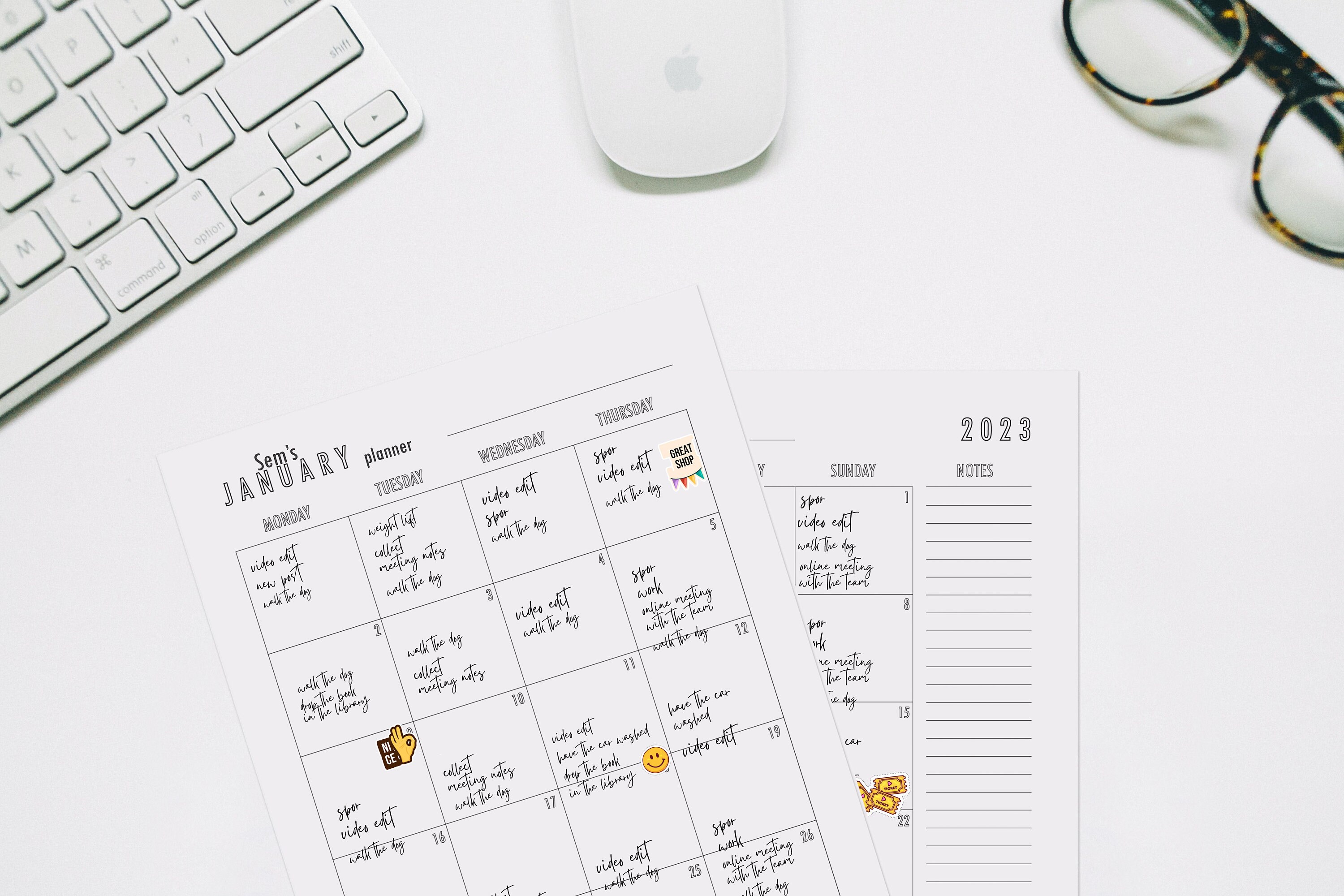 monthly-planner-2023-monthly-calendar-dated-month-on-2-etsy
